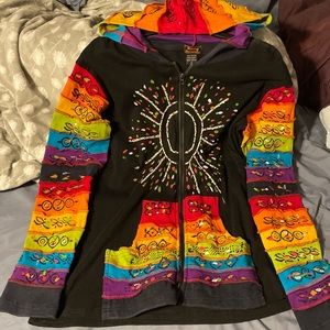 Handcrafted Boho Zipper Hoodie